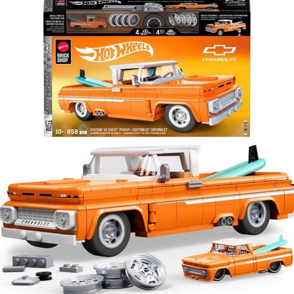 Hot Wheels Brick Shop Custom ’62 CHEVY PICKUP 858 pcs Brand New Factory Sealed